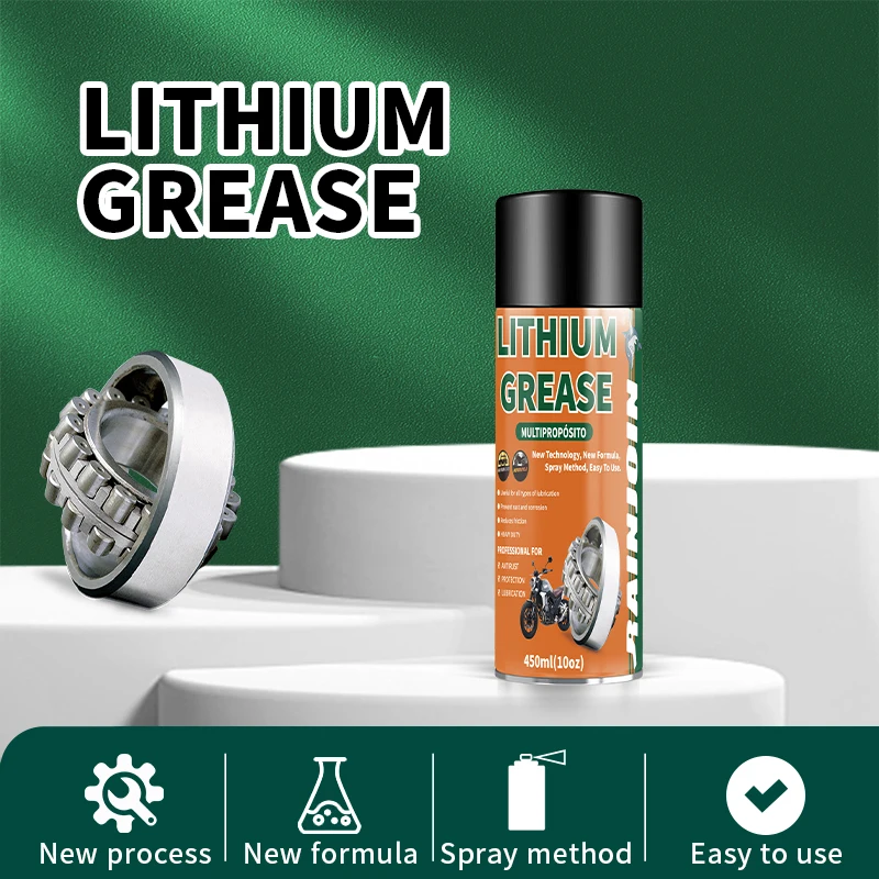 Rainjoin 450ml SPRAY WHITE LITHIUM GREASE Aerosol Multi-purpose White Lithium Grease Lubricant Spray