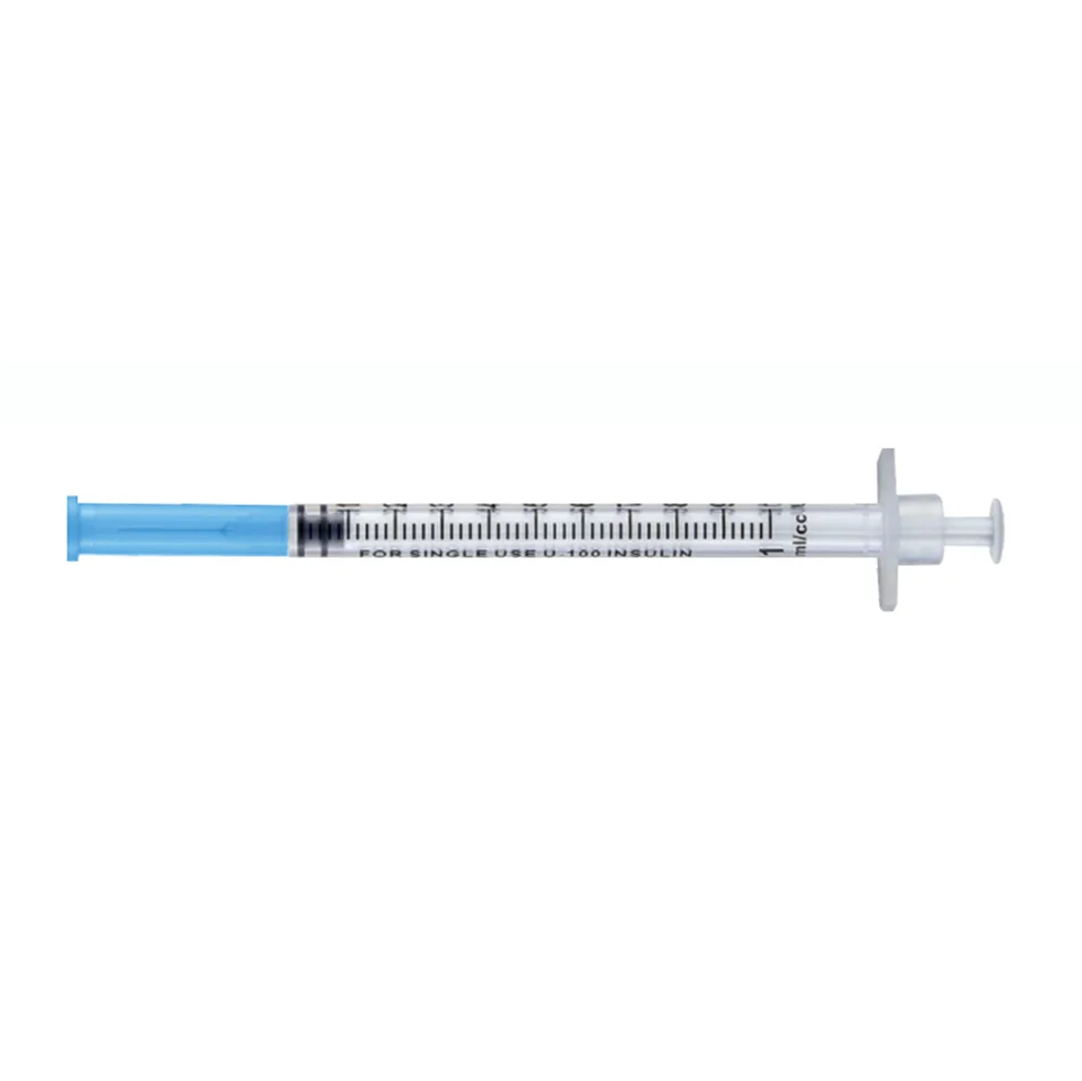 Factory wholesale price 0.5ml 1ml 1cc disposable medical sterile vaccine syringe with needle and cap