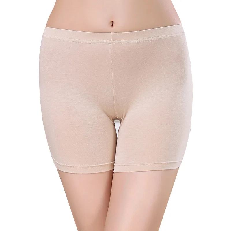 Women Bamboo Shorts Viscose Fiber Plus Size Stretchy Soft Breathable High Middle Waist Panties