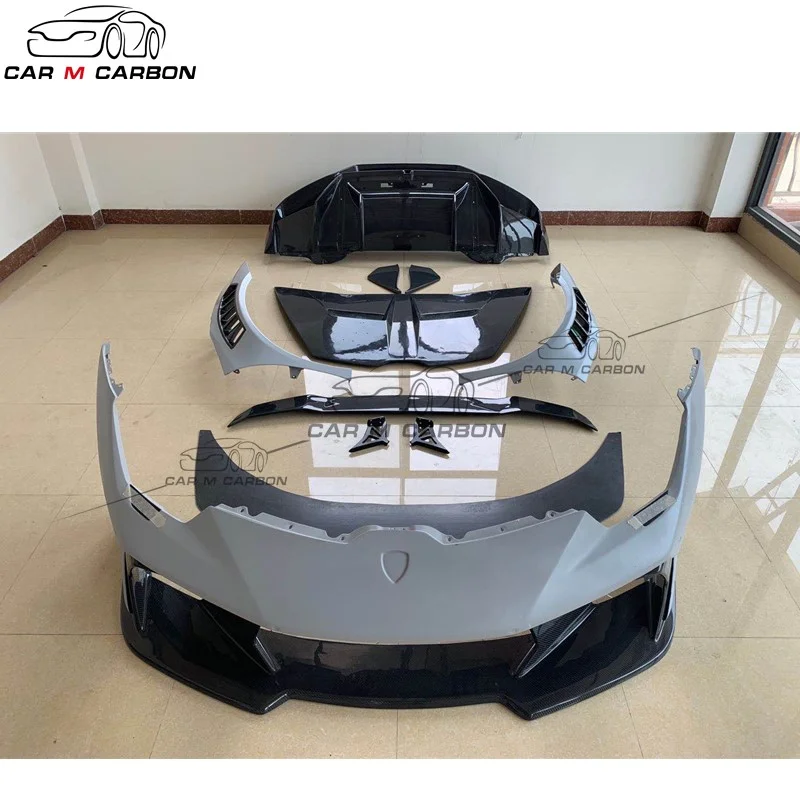 Комплект кузова Lambo LP610 VORSTEIN из углеродного волокна и ФАП-материала, передний бампер, боковая юбка, задний диффузор, спойлер капота LP610