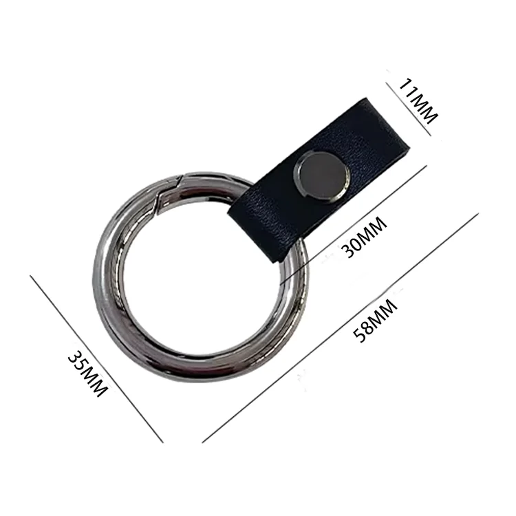 Fashion Personalized Men Leather Key Chain Custom Creative Metal Keychain Custom Logo Souvenir Opp Bag Alloy Genuine Leather GZL