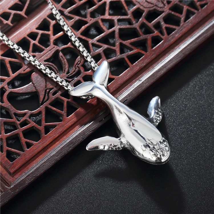 Animal Jewelry Men Boys Shark Fish Dolphin Stainless Steel Pendant