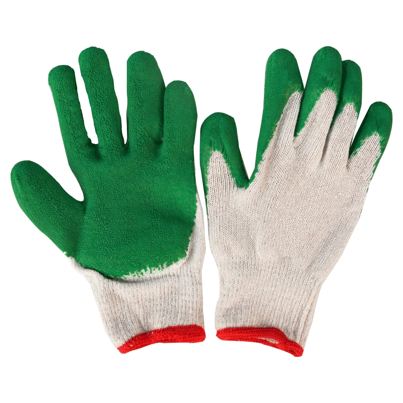 China manufacture heavy duty latex rubber crayfish gloves latex coated cotton gloves for mining building