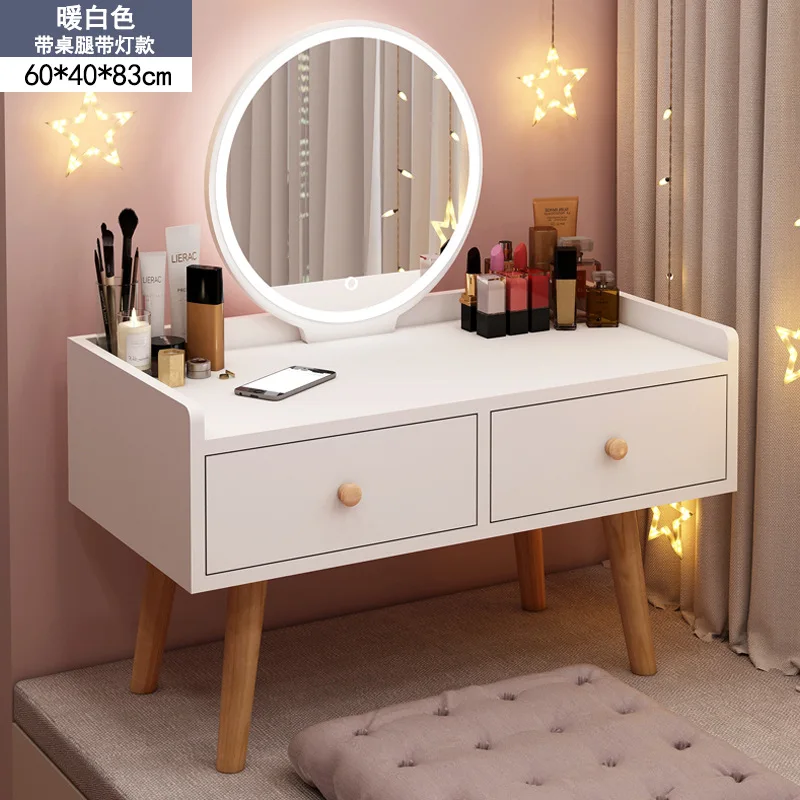 Usa Docarelife American Furniture Warehouse Mdf Wooden Glass White 13 Drawer Dresser Makeup Vanity Table With Light Mirror