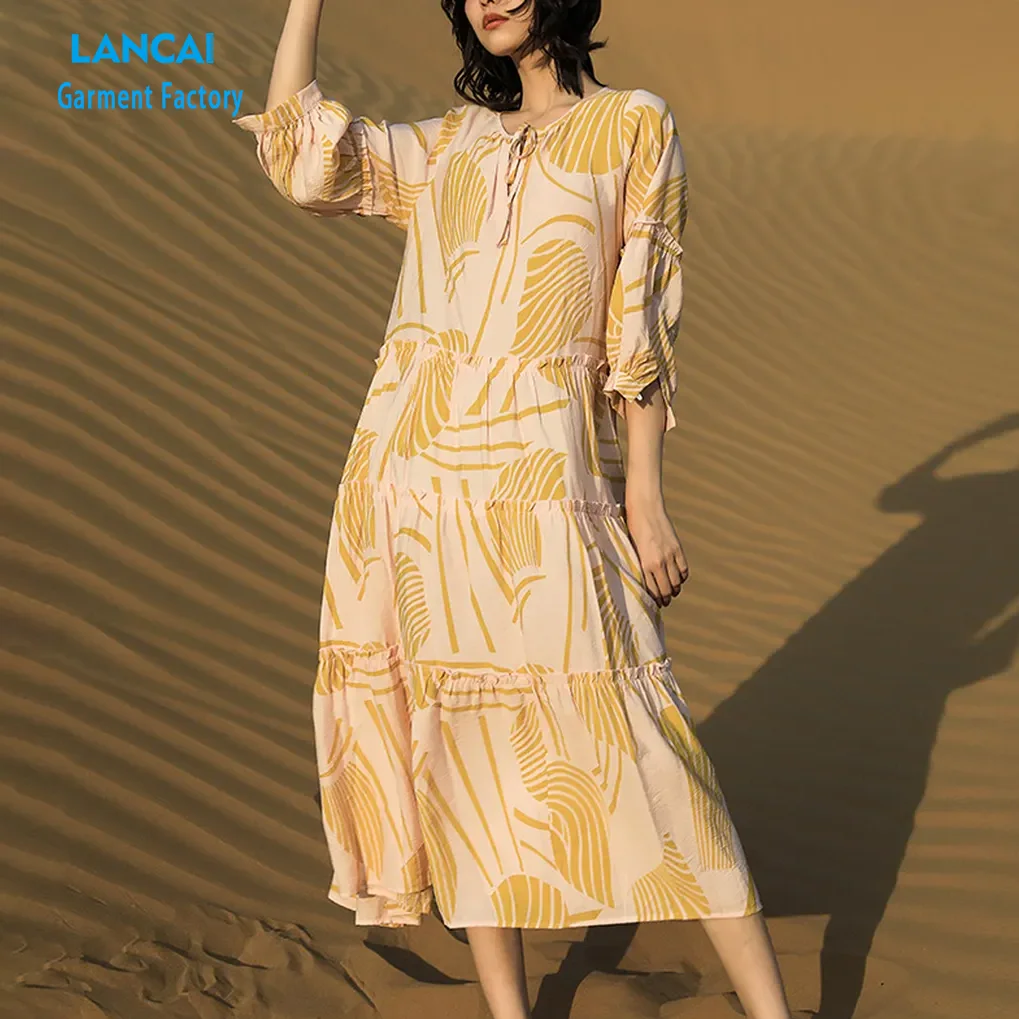 clothing Manufacturers Custom Design Womens Clothes  Elegant Ladies Summer Dress  Plus Size Girls Maxi Casual Dresses