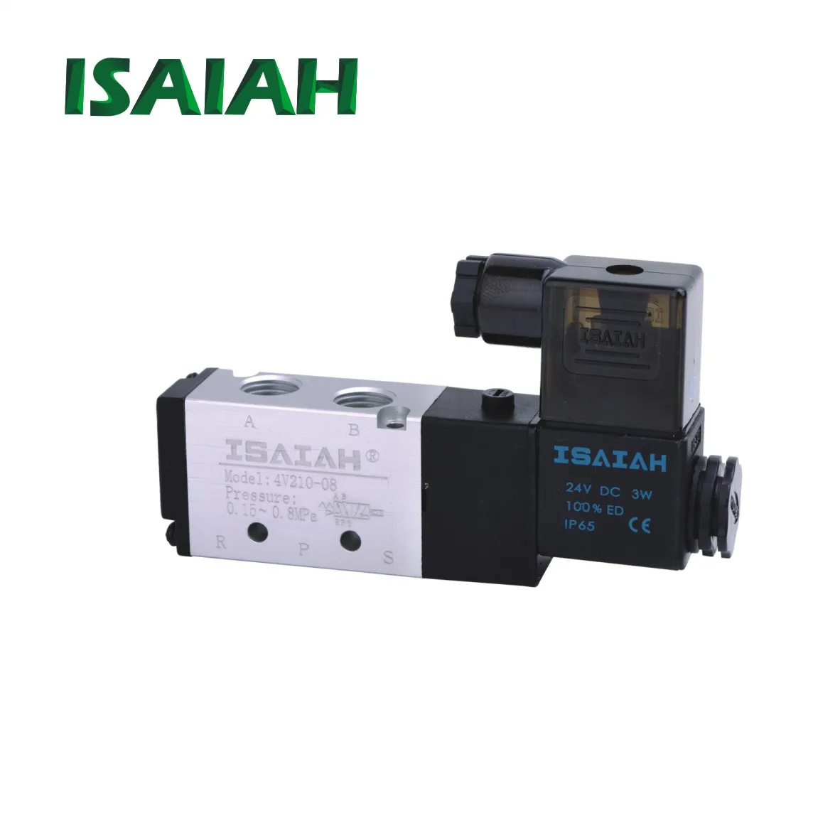 Good Quality Isaiah Brand Three Position Five Way Pneumatic Air Solenoid Valve  24V 220V