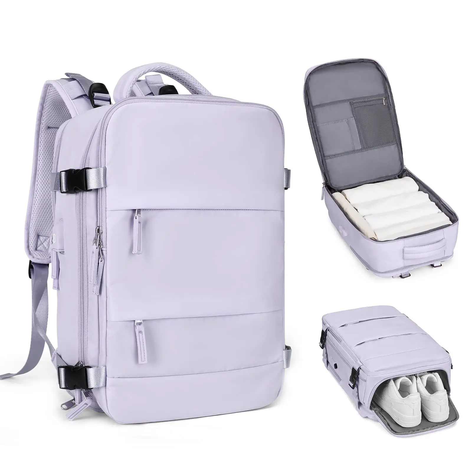 Custom Large Travel Backpack Unisex Waterproof Outdoor Sporting Rucksack Laptop Backpack With USB Charging Port