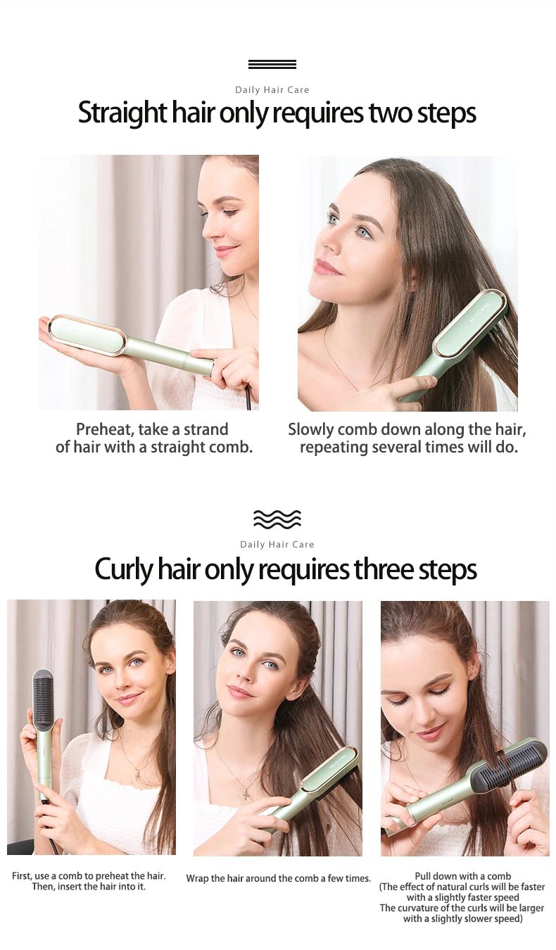 Hair Straightener Brush,Hair Straightener Comb,Electric Hair Brush