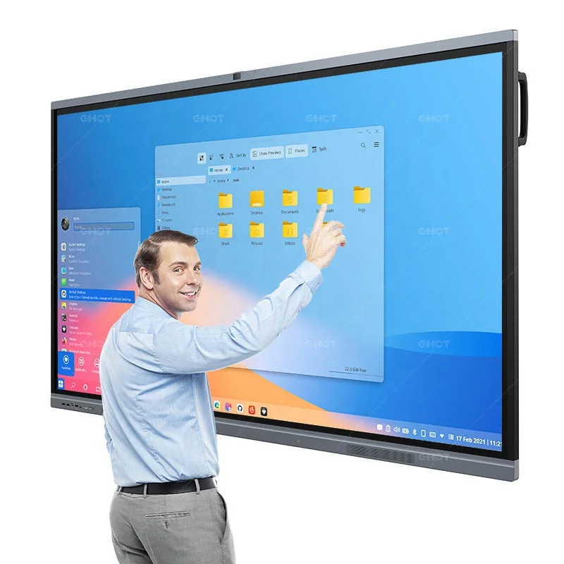 Hot Sales Smart Board 65/75/86/98/110 Inch Smart Whiteboard 20 Finger Touch Screen LED 75 Inch Interactive Whiteboard For School