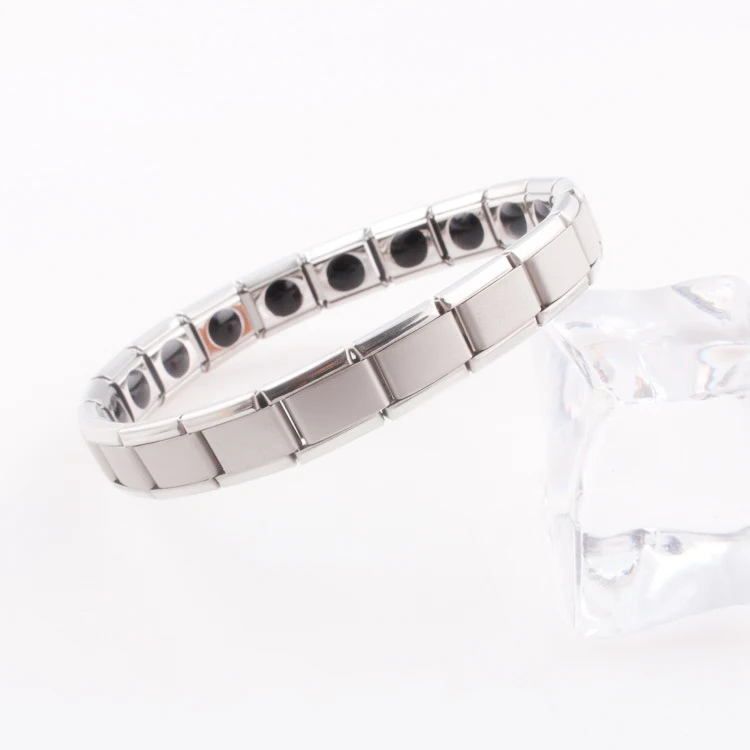 Scalar Energy Elastic Magnetic Germanium Stainless Bracelet for Best Friend