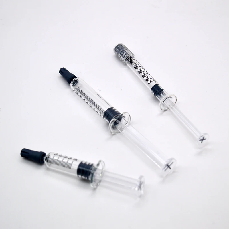 
 Sterile Prefilled OEM Welcome Leak Proof Lure Slip 1ml Luer Lock Glass Syringe for Cbd Oil Storage  