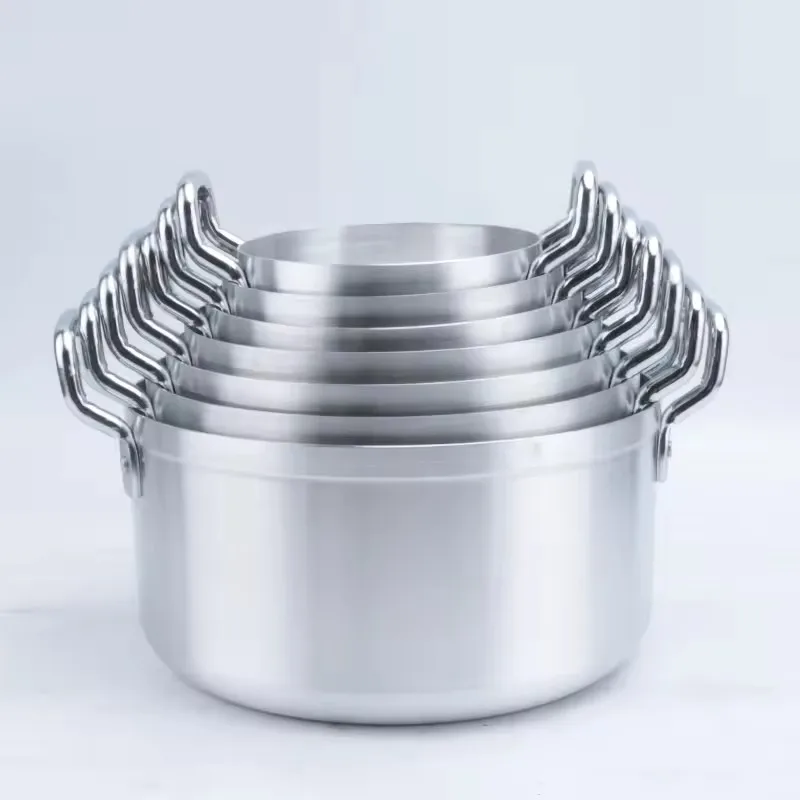 Heavy Thick 7 Aluminum Pot Cookware Sets Jogo De Panela Casseroles 16-28CM Wholesale Large Kitchenware Soup Stock Pots Pan Set