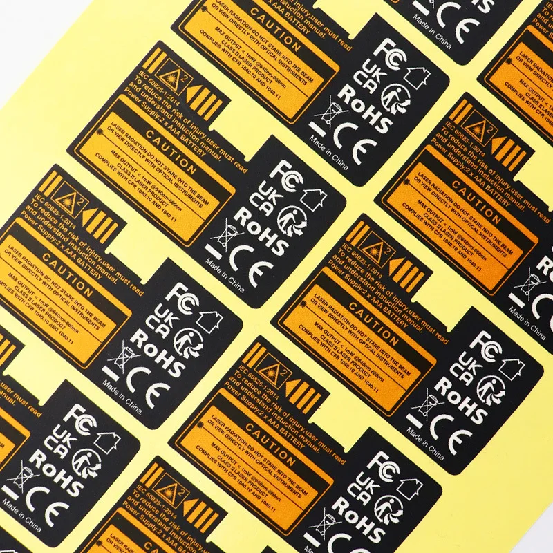 Costom Printed silver self adhesive Electrical Hardware Power Tool Label Stickers