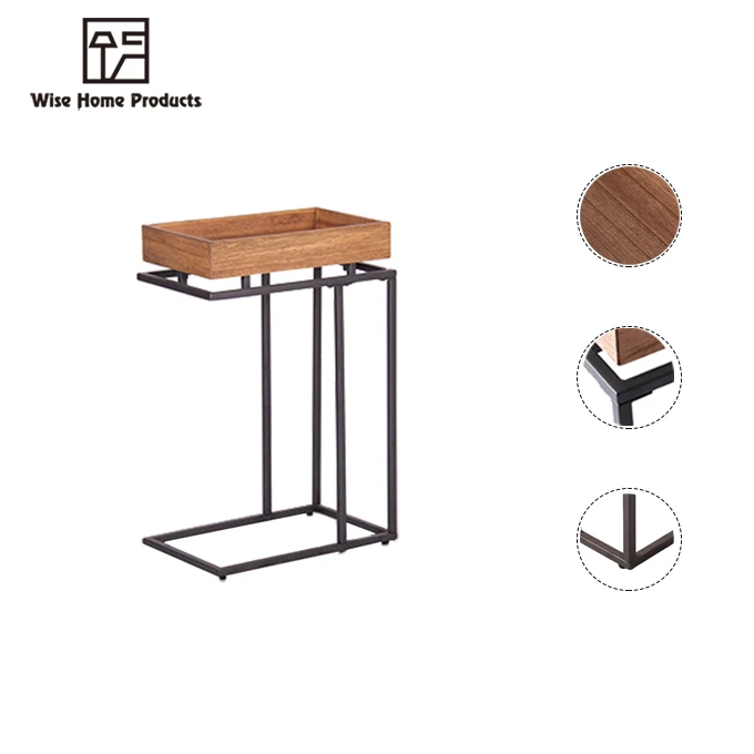 Cheap C Shape Modern Iron Decorative Accent Coffee Tables Side Tables For Living Room