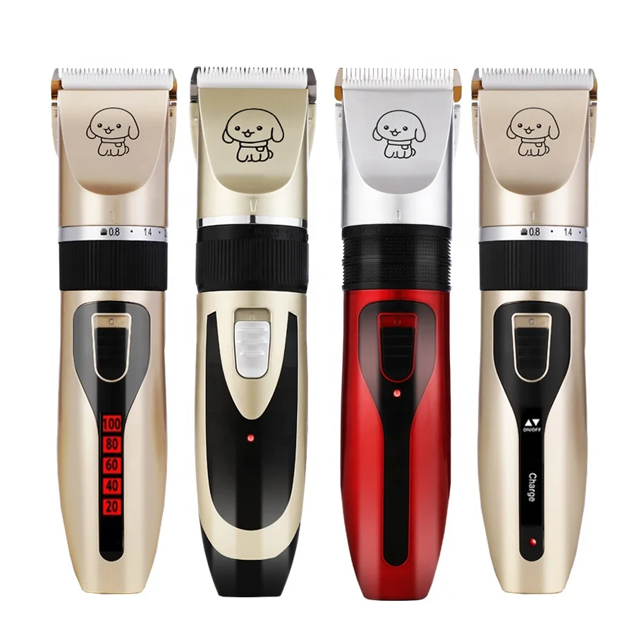 Low Noise Professional Rechargeable Dog Hair Trimmer Pet Clipper Grooming Electric Dog Clipper For Pets