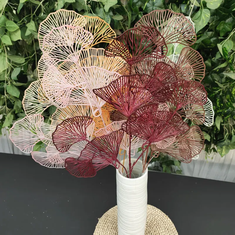 Wholesale Plastic Artificial Auspicious Fan Wedding Decorative Leaves