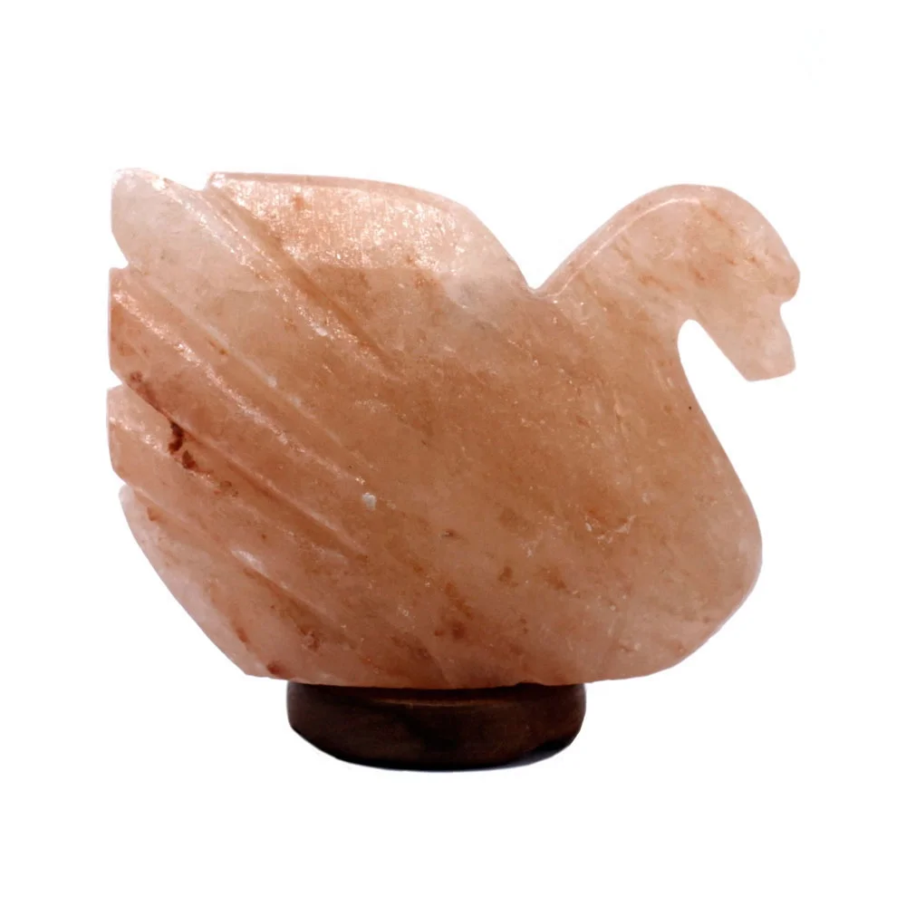100& Light Pink Duck Shape Rock Salt Lamp Himalayan Lamp With Packing & Box-Sian Enterprises