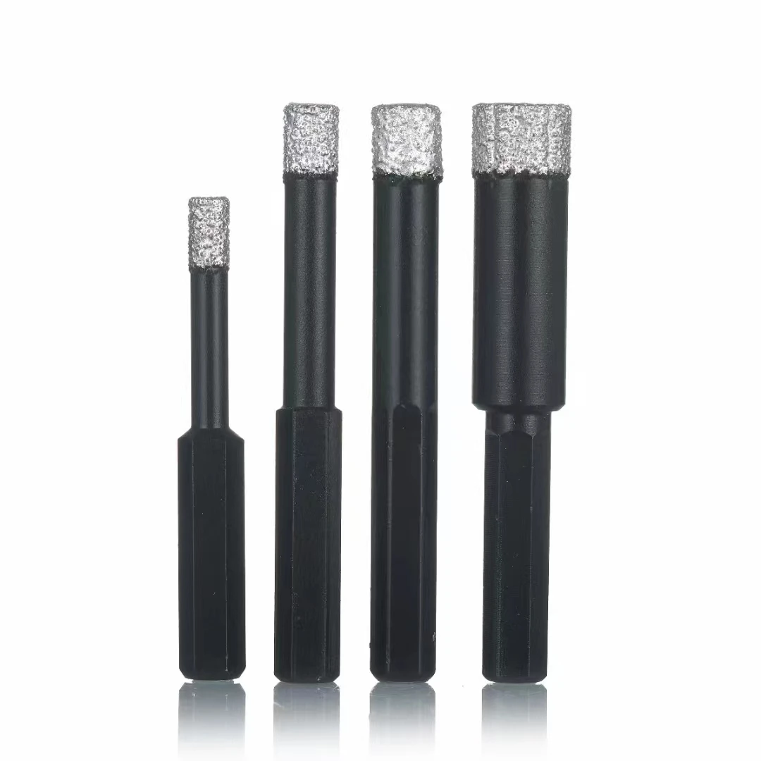 Custom sizes diamond core drill bits set hole saw drill bit cutter brazed diamond core drill bit For Tile Marble Granite