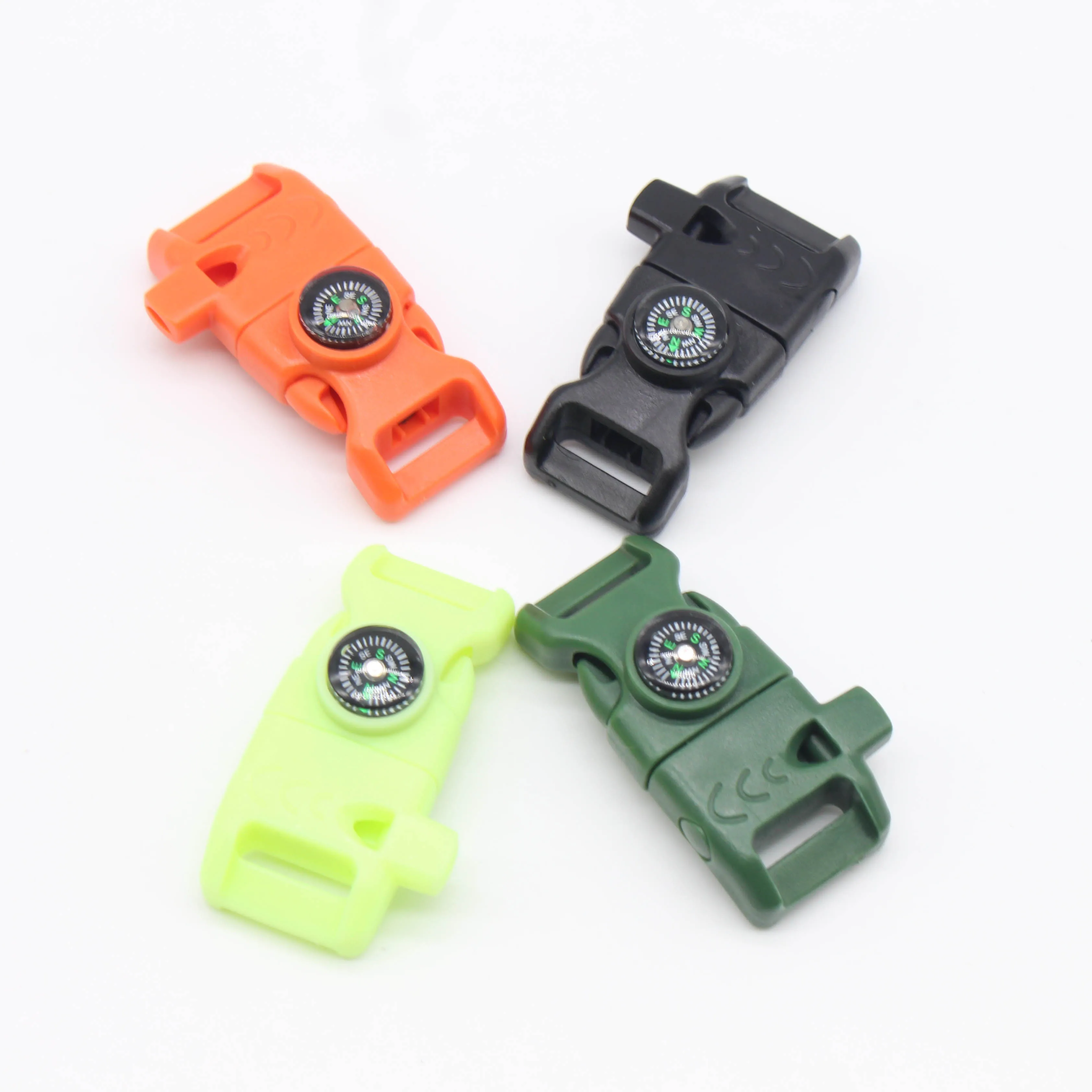 Survival Kit Emergency For Paracord Bracelet Outdoor Hiking Camping Flint Fire Starter Whistle Buckle