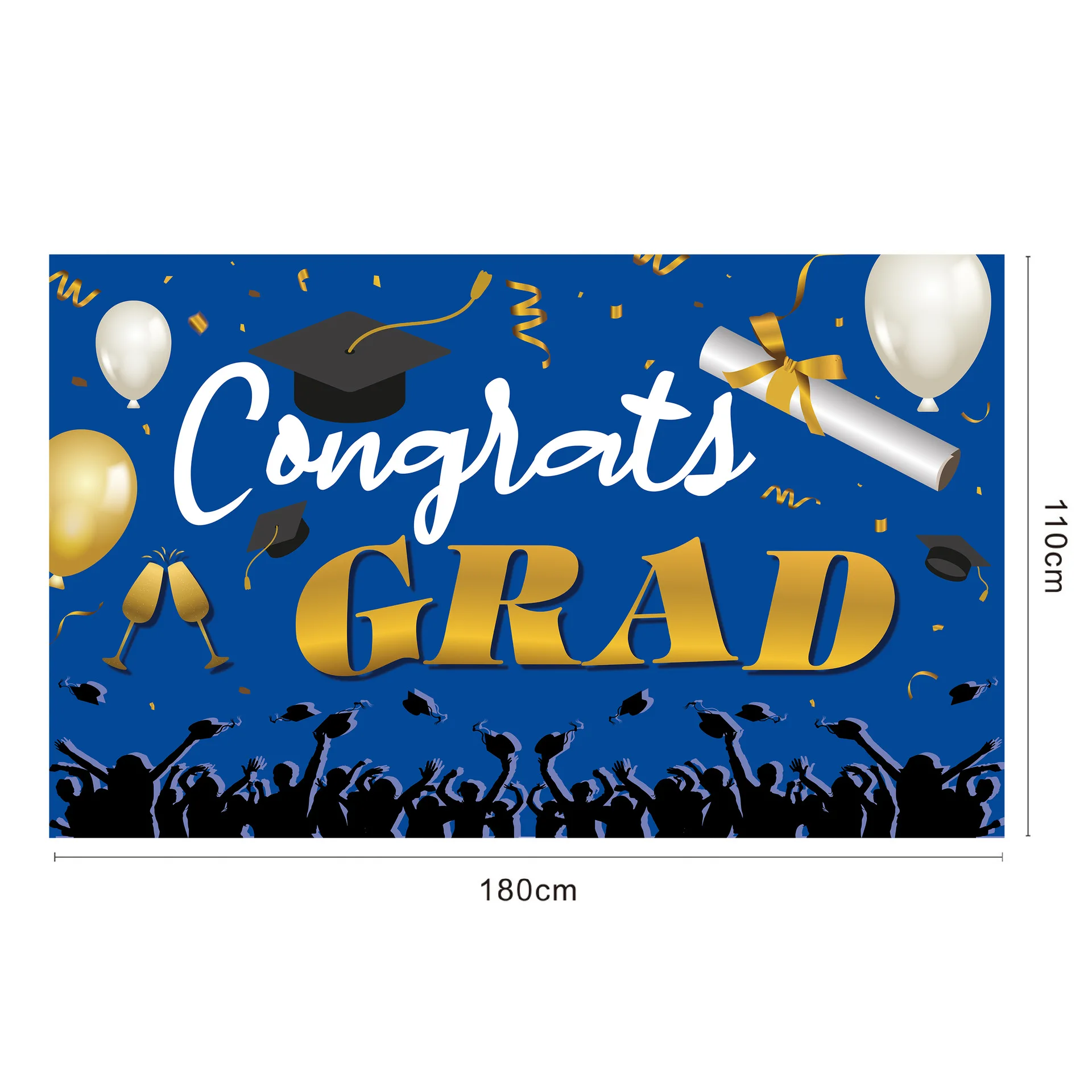 2022 Graduation Season Graduation Ceremony Party Banner Graduation Background Cloth Photo Background Atmosphere Decoration