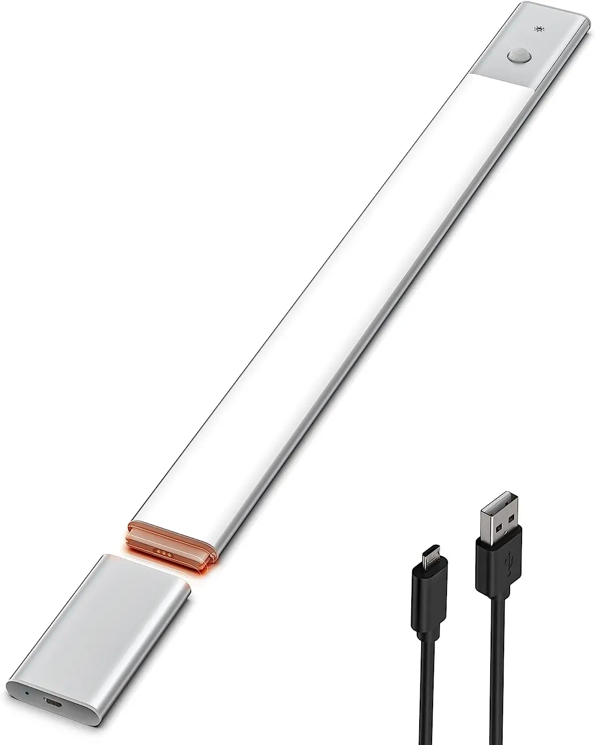 Under Cabinet Light Motion Sensor Lights Indoor 35cm 1800mAh Rechargeable Wardrobe Lamp with 3 Colors Magnetic Stick on Lights