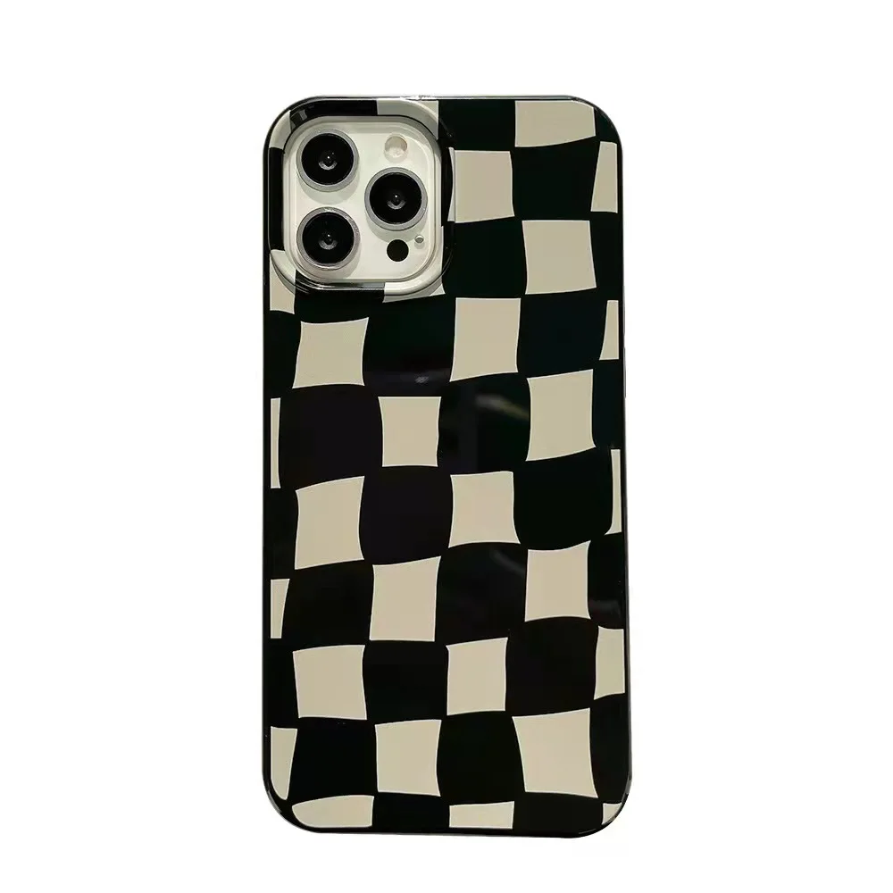 Checkerboard Plaid Checked Checkered Phone Case For Iphone 11 Pro Xs Max Xr X 7 8 6 6s Plus Grid Hard Back Cover Slim Coque