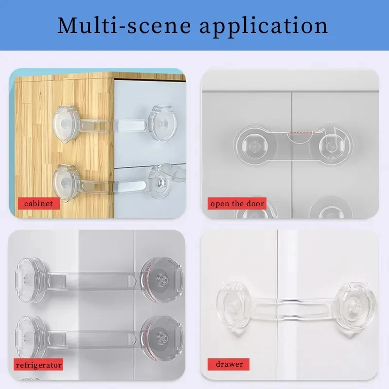 2024 Baby Locks Child Safety Cabinet Proofing Cabinet Drawer Door Latches Multi-Purpose for Furniture Kitchen Ovens Toilet Seats