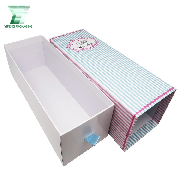 Customized Printing Logo Colorful Pink Toy Packaging Baby Doll Paper Box Drawer Sliding Toy Gift Box