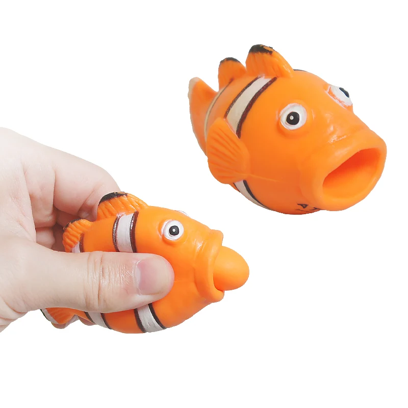 Novelty Tongue Out Doll Clown Fish Frog Turtle Vomiting Stress Ball Fidget Funny Gadgets Funny Toy
