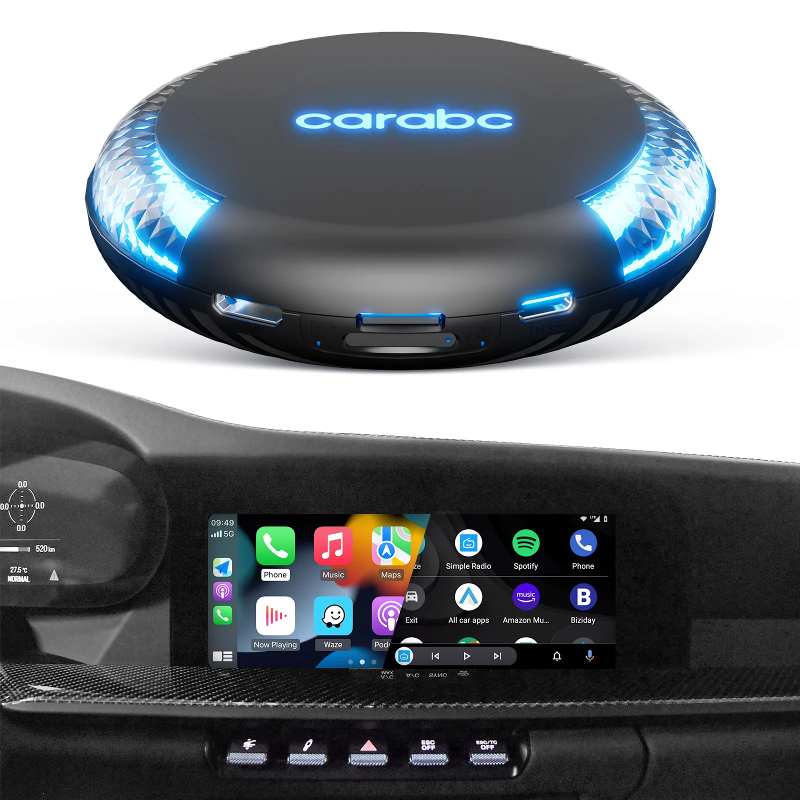 Беспроводной Apple Carplay Android 4 + 64 ГБ