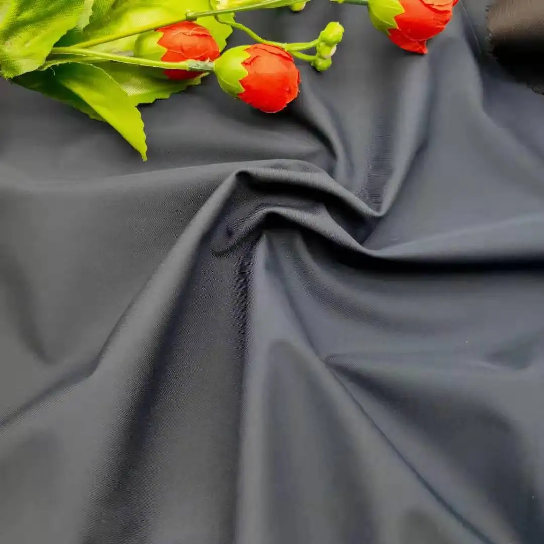 
Top quality China manufacture polyester fabric 360t full dull twill pongee backside knit bonding for Jackets 