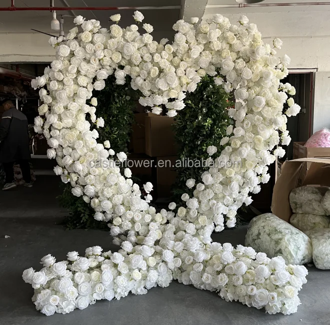 FAR110 Hot Selling Fast Delivery Artificial Heart Flower Wedding Heart Arch For Wedding Party Decoration