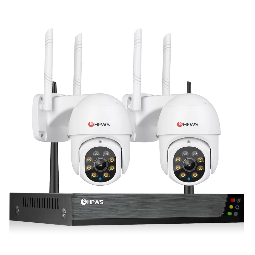 Tuya Smart Home на открытом воздухе ночного видения камеры видеонаблюдения Набор 8-канальный HD Беспроводной Wi-Fi камеры комплект системы