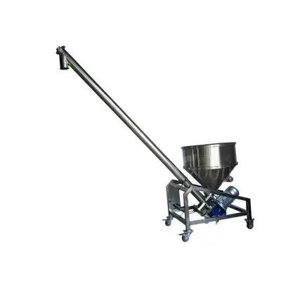 stainless steel screw conveyor auger screw conveyer feeder wth hopper