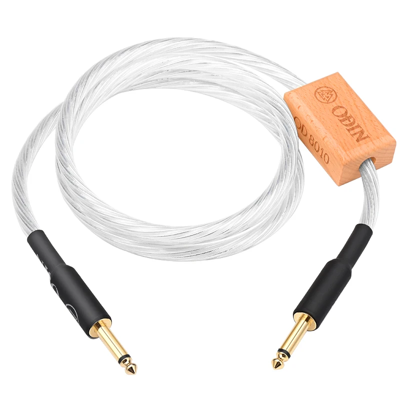ATAUDIO HIFI 6.5mm OCC Pure Silver Male to Male Record Cable for microphone speaker guitar 6.5 Stereo Instrument Cable