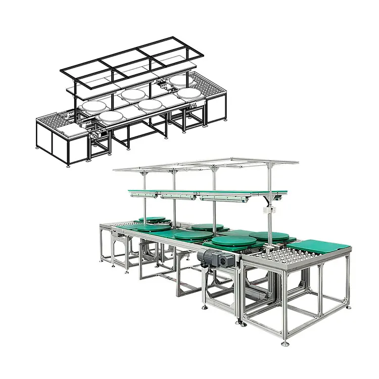 Hot Sale Wholesale Automatic Double Speed Chain Conveyor Workbench Assembly Belt Line Double-speed Chain Conveyor