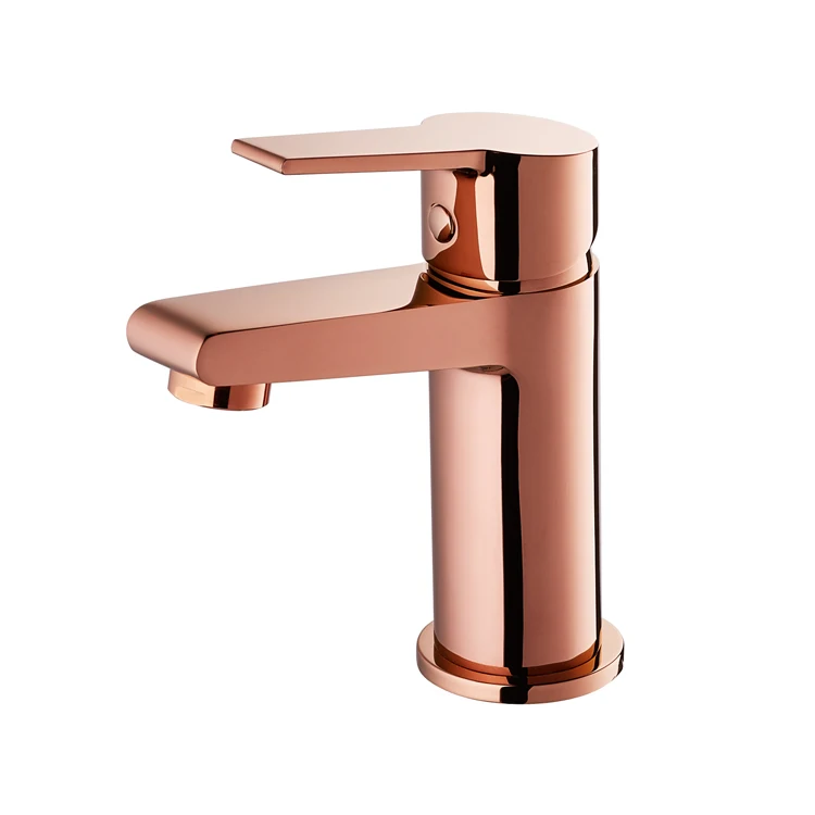 SANIPRO Contemporary Chrome Finished Copper Body Basin Tap Hot and Cold Water Mixer Bathroom Sink Faucets for Home
