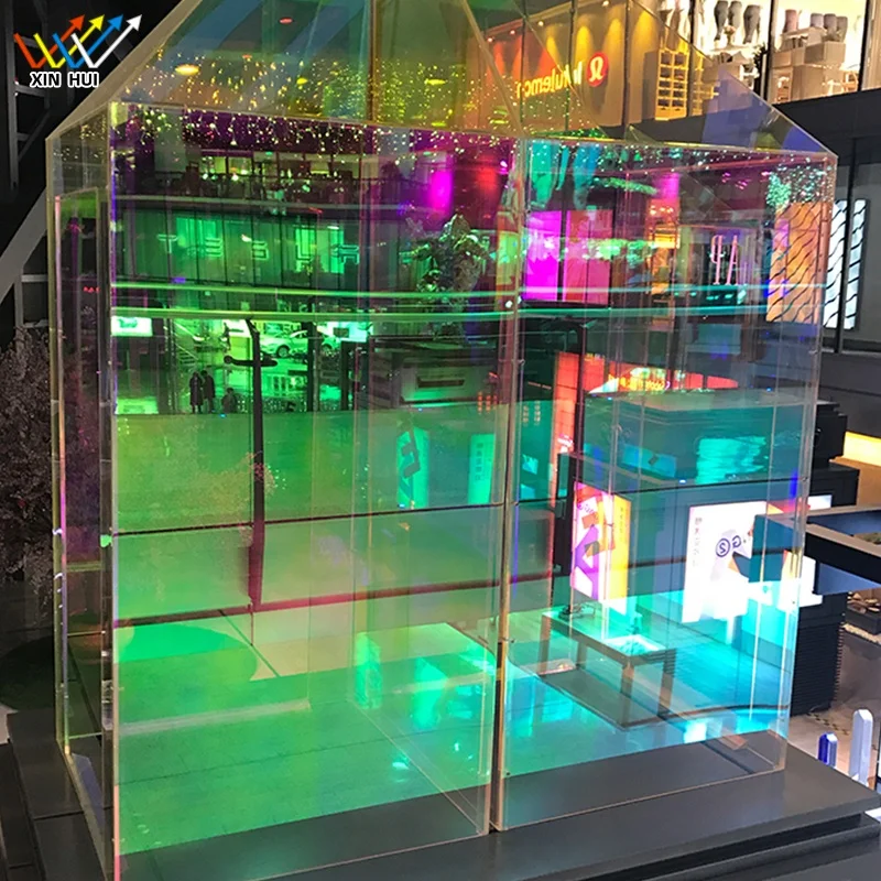 Rainbow Tint Film Sticker Color Change Glass Sun Control Decoration Window Film Reflective Dichroic Iridescent Foil 138cmx30m