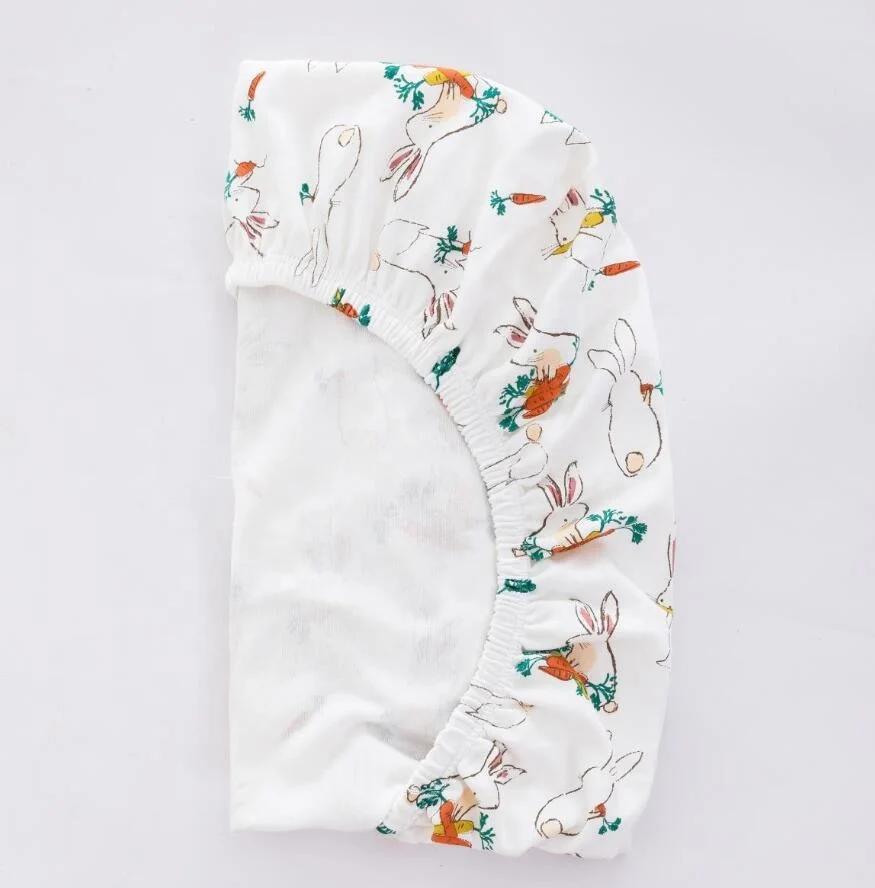 Wholesale Baby crib elastic fitted sheet cot bedding mattress pad cover