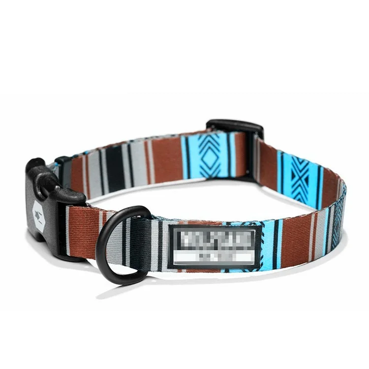 Best selling pet products durable nylon custom print dog collar for medium dogs