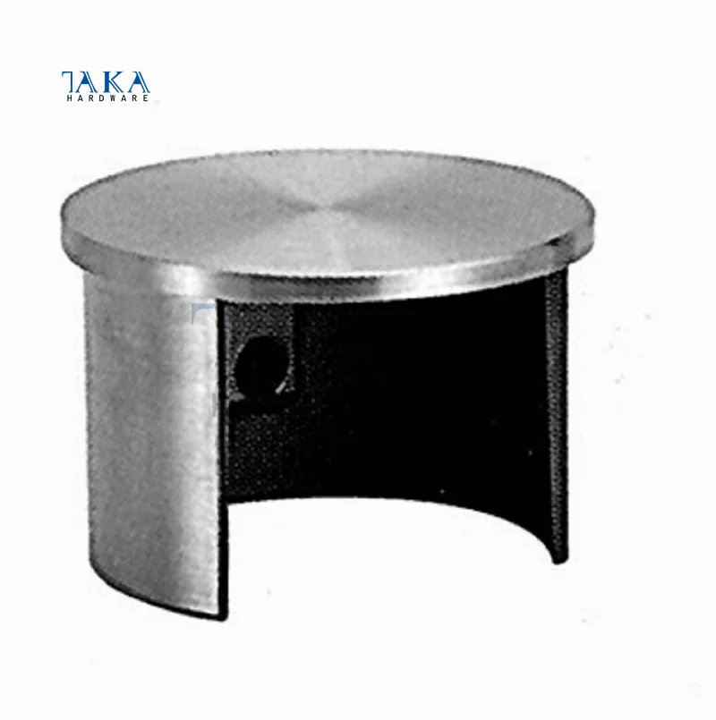 Slot Tube Pipe Railing End C ap Decorative Cover For Glass Frameless Handrail Railing Round End Ca p Balustrade Fittings