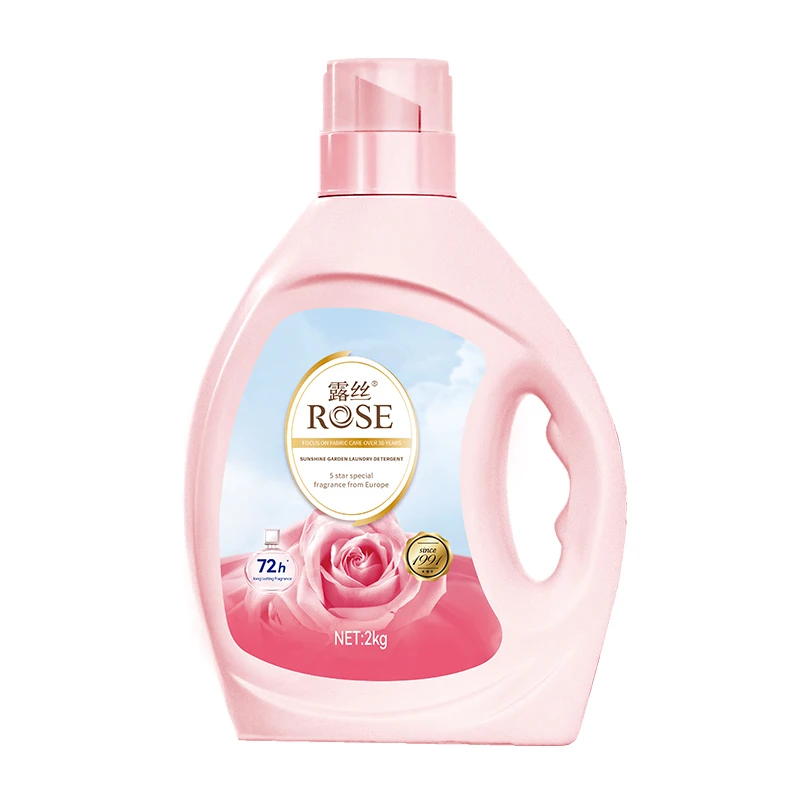 OEM Printed Design Custom Clear 2kg 3kg Laundry detergent Liquid Packaging 1 Gallon Washing liquid home cleaning products