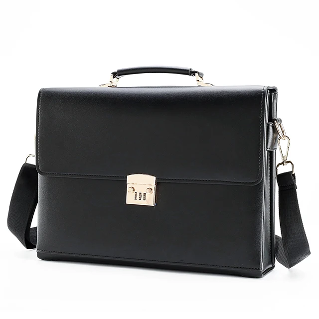 OEM Office Business Single Shoulder Cross Bag Pu Leather Briefcase, Laptop Bag For Men Password lock anti-theft lawyer bag