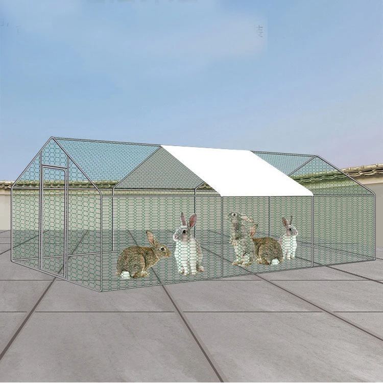 Metal Steel Chicken Coop Rabbit Ducks Dogs Coop Hencoop Barton Cages