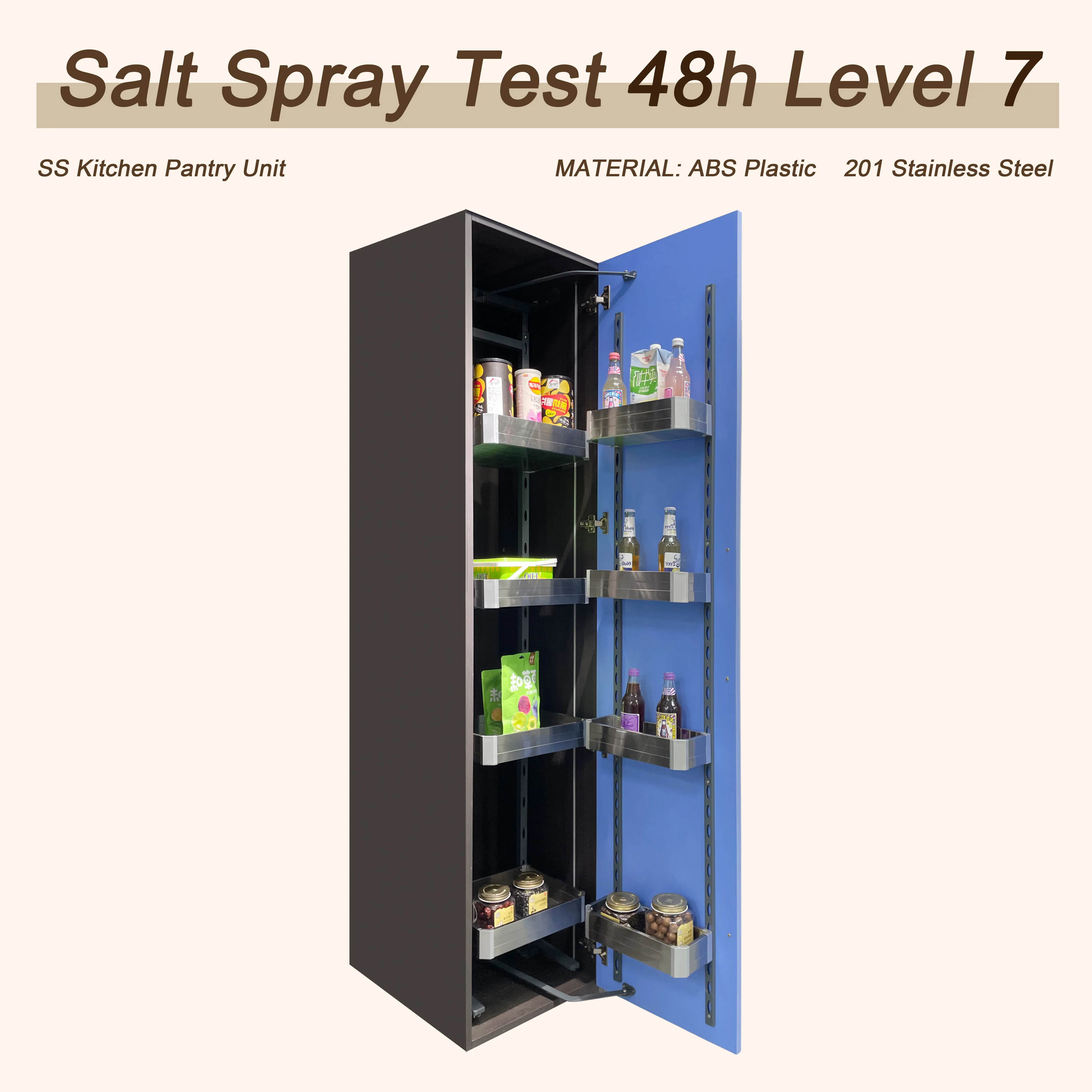 Modern Kitchen Cabinet Hardware and Accessories Organization Ideas Spice Seasoning Storage Holder for Iron 4 rack SS Pantry Unit