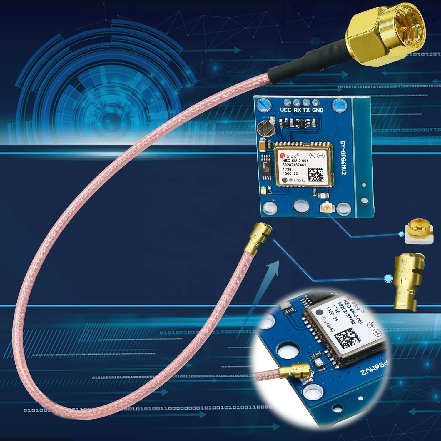 High Quality IPEX to SMA Male RF Coaxial Cable RG178 SMA Ipex Connector 25 CM/Customize