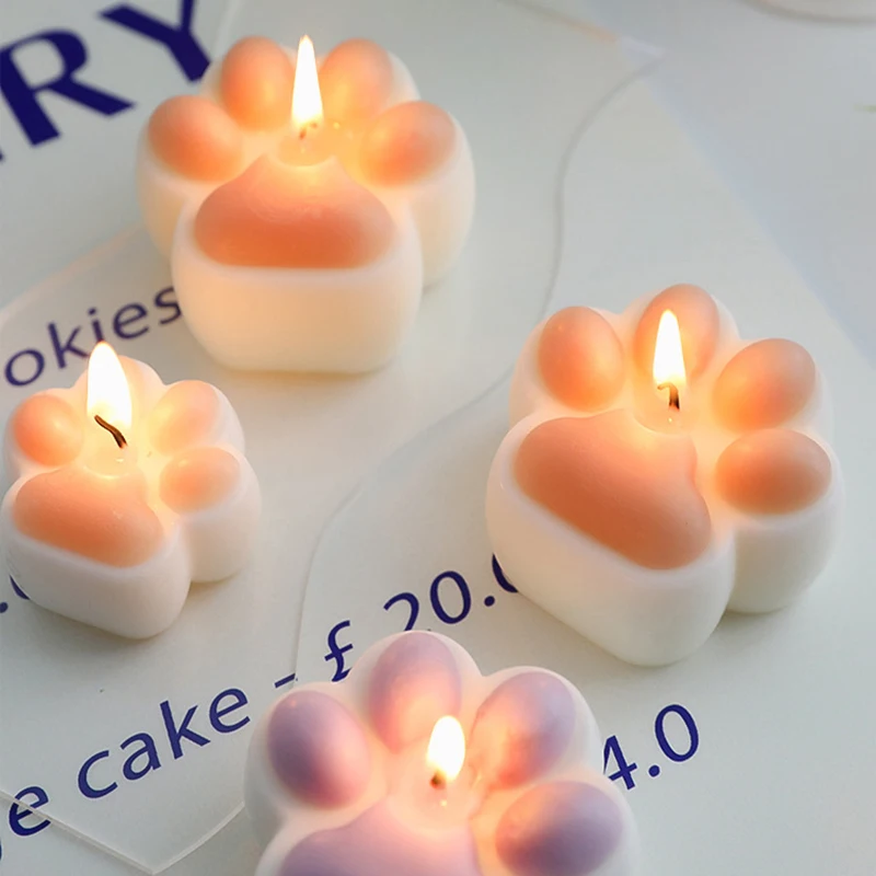 wholesale candle boxes custom luxury creative aromatherapy cute mini kitty claw scented soy wax candles