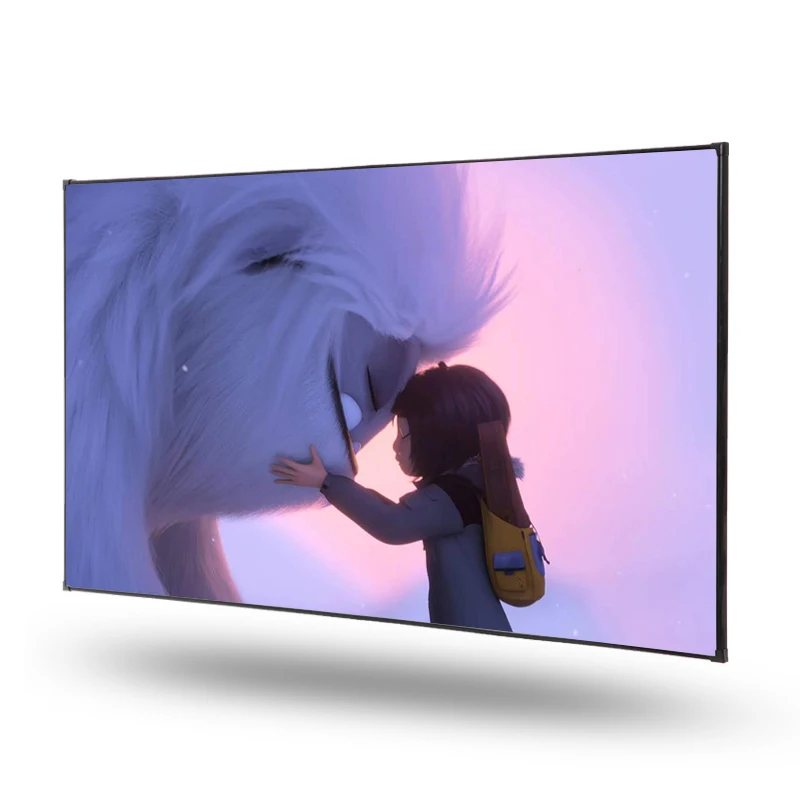 84 Inch 16:9/4:3 Wall Frame Metal  Narrow border 1cm Fixed Frame Projector Projection Screens Home and office