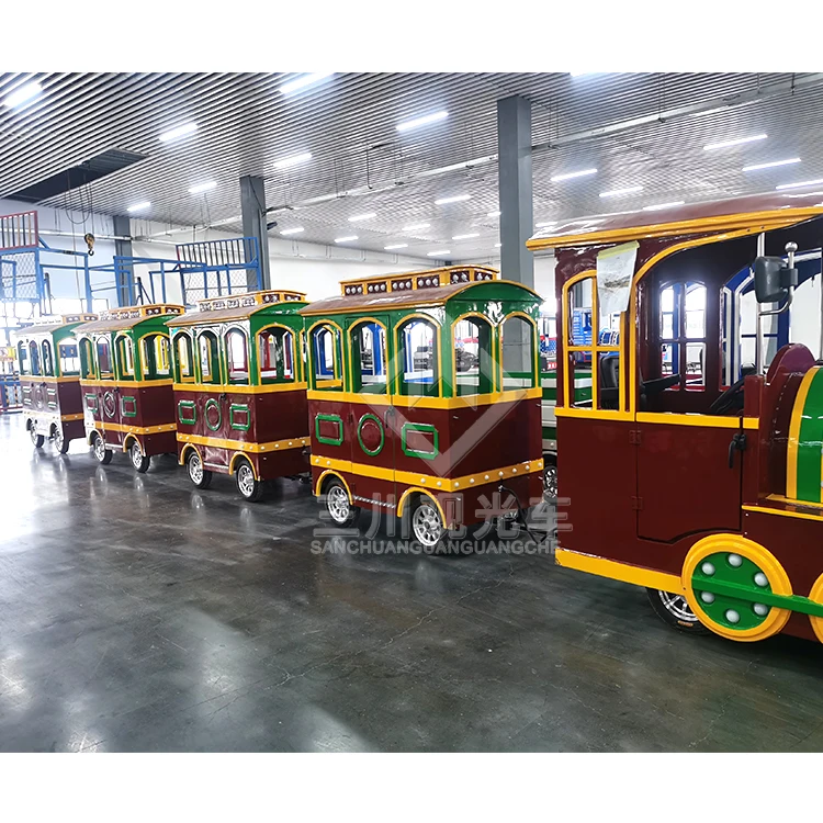 Китайский поставщик, пассажирский парк аттракционов, Детский Электрический мини-поезд на батарейках для продажи