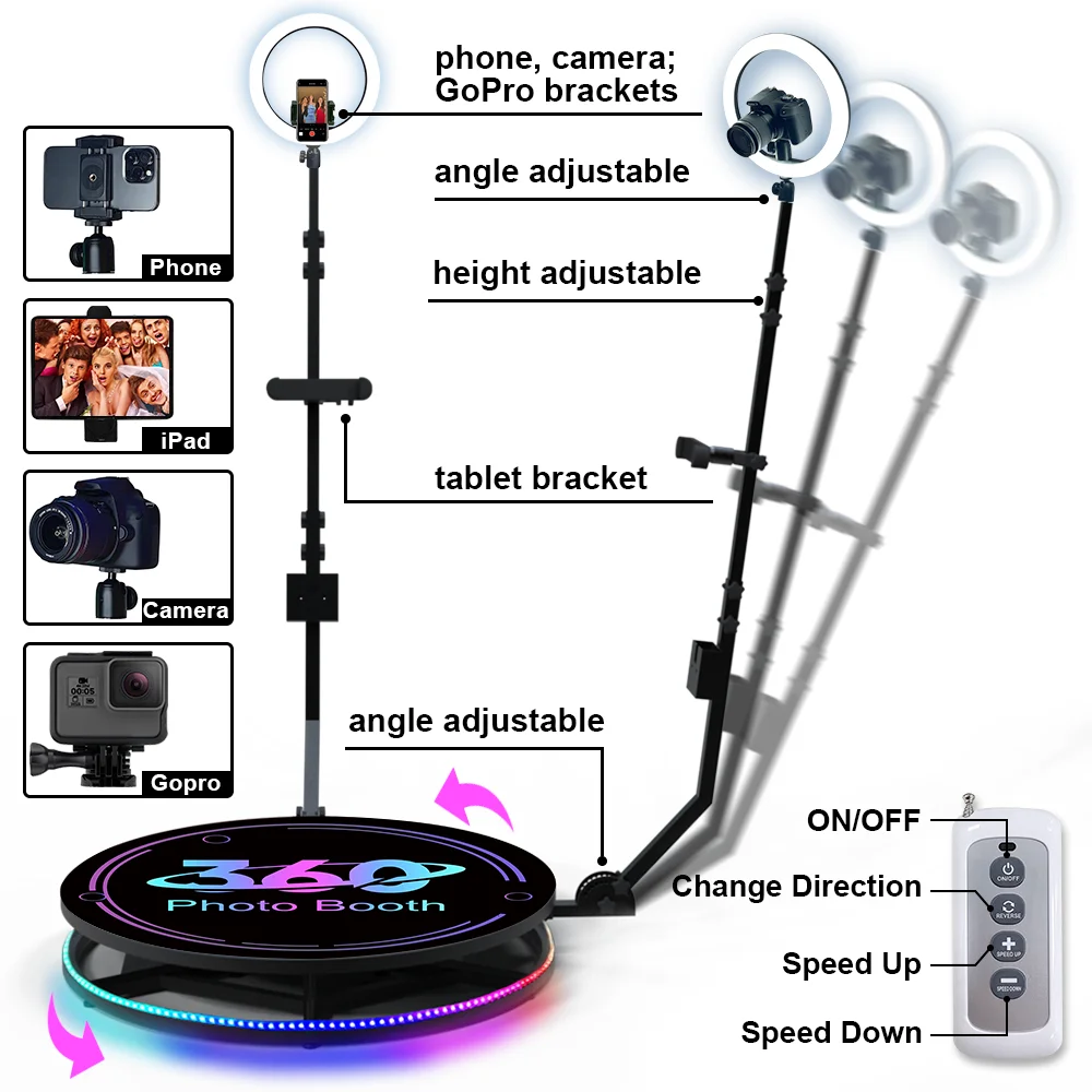 369 фотобудка selfi 360 Стенд для свадьбы популярная